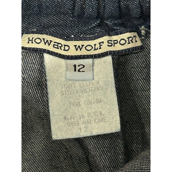 Vintage Howard Wolf Sport Blue Gold Two Piece Denim Dress Jacket Set Sz Large - Picture 10 of 13